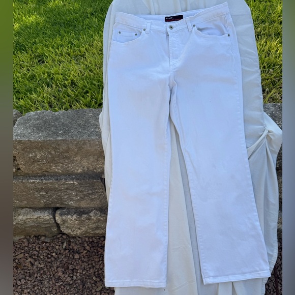 KIKIT White Denim Flare Leg Jeans Size 14 - Picture 9 of 10